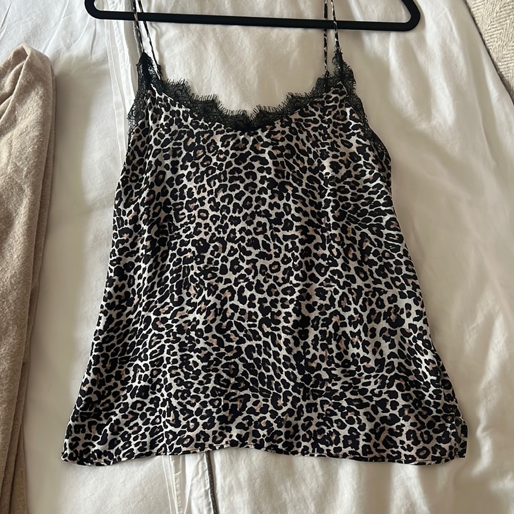 Anine Bing Leopard Silk Camisole